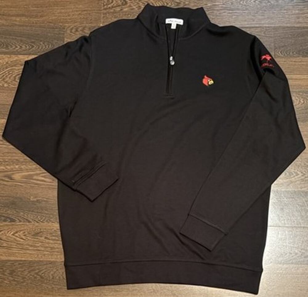 Peter Millar Valhalla UofL Cardinals 1/4 Zip Pullover Men XL